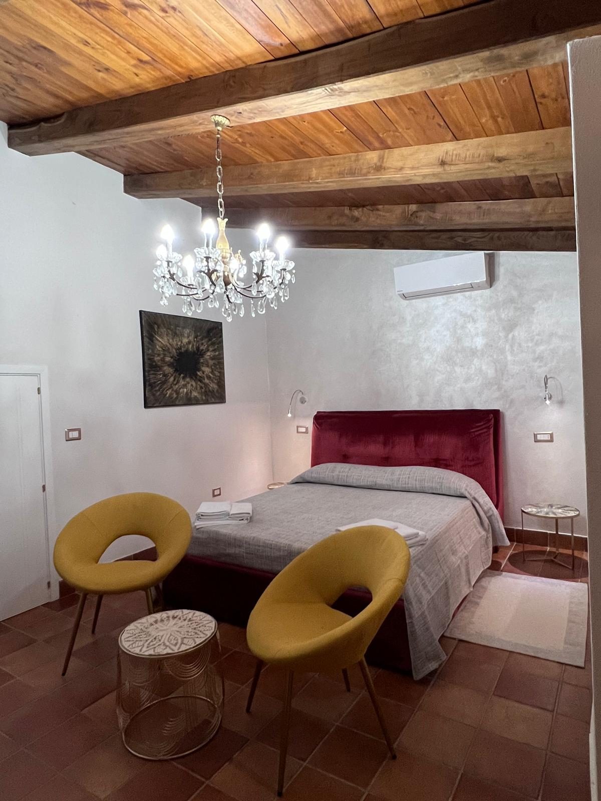 Suite Imperiale — la camera con soffitto in travi